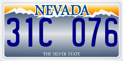 NV license plate 31C076