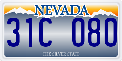 NV license plate 31C080