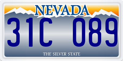 NV license plate 31C089