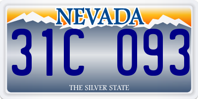 NV license plate 31C093