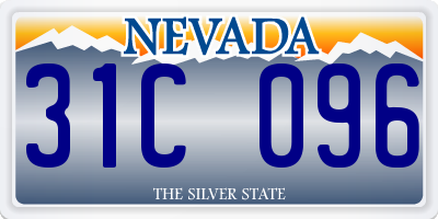 NV license plate 31C096