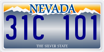 NV license plate 31C101