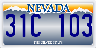 NV license plate 31C103