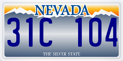 NV license plate 31C104