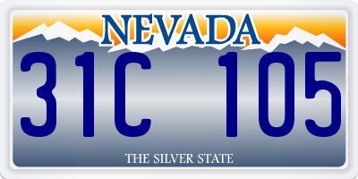 NV license plate 31C105