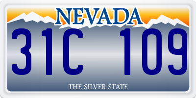 NV license plate 31C109