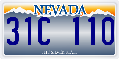 NV license plate 31C110