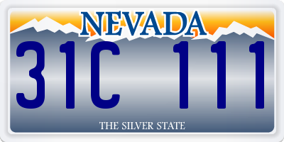 NV license plate 31C111