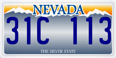 NV license plate 31C113