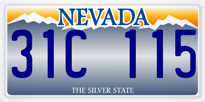 NV license plate 31C115