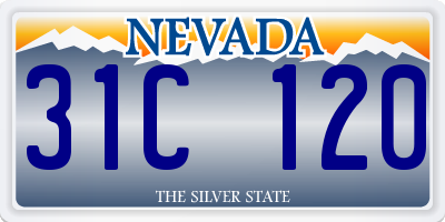 NV license plate 31C120