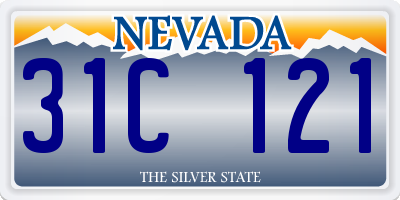 NV license plate 31C121