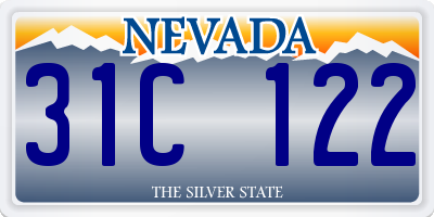 NV license plate 31C122