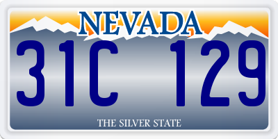 NV license plate 31C129