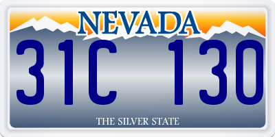 NV license plate 31C130