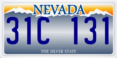 NV license plate 31C131