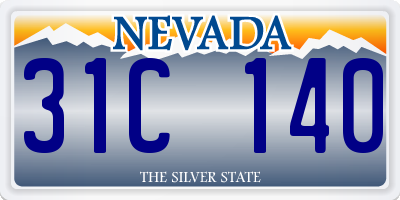 NV license plate 31C140