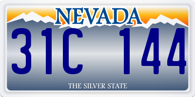NV license plate 31C144