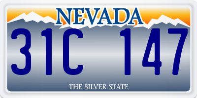 NV license plate 31C147