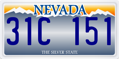 NV license plate 31C151