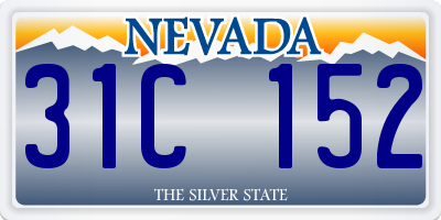 NV license plate 31C152