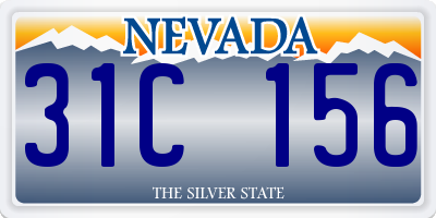 NV license plate 31C156