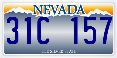 NV license plate 31C157