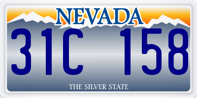 NV license plate 31C158