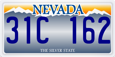 NV license plate 31C162