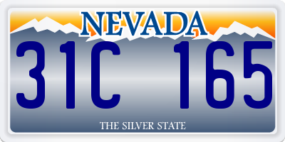 NV license plate 31C165