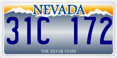 NV license plate 31C172