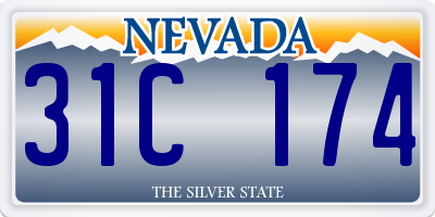 NV license plate 31C174