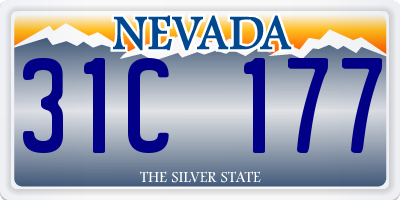 NV license plate 31C177