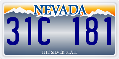NV license plate 31C181