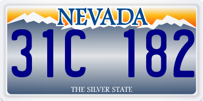 NV license plate 31C182