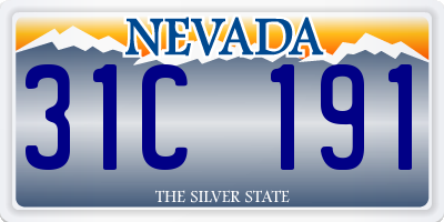 NV license plate 31C191