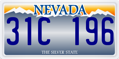 NV license plate 31C196