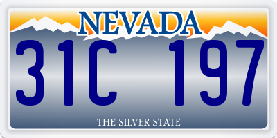 NV license plate 31C197