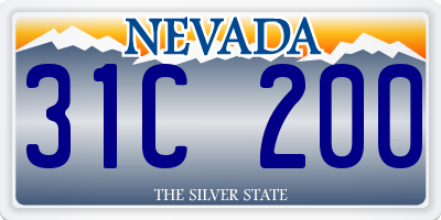 NV license plate 31C200