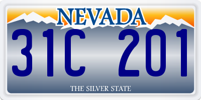 NV license plate 31C201