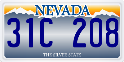 NV license plate 31C208