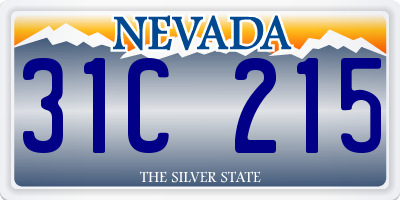 NV license plate 31C215