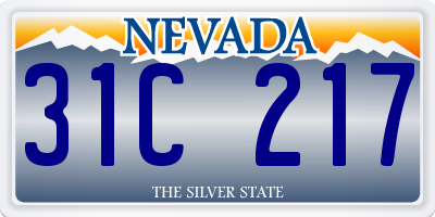 NV license plate 31C217