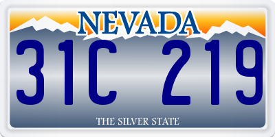 NV license plate 31C219