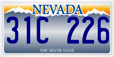 NV license plate 31C226