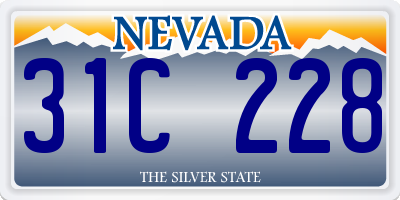 NV license plate 31C228