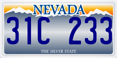 NV license plate 31C233