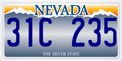 NV license plate 31C235