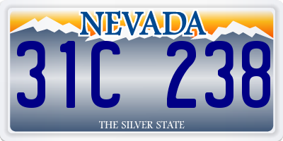 NV license plate 31C238