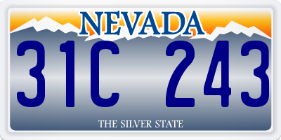 NV license plate 31C243